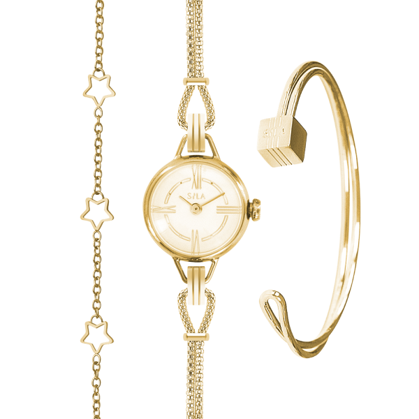 Coffret parure or jaune