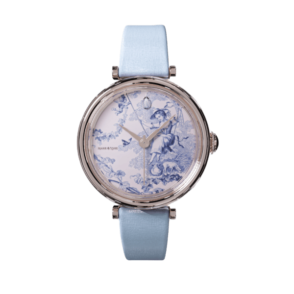 Toile de Jouy Ludivine collaboration Thevenon - bleu
