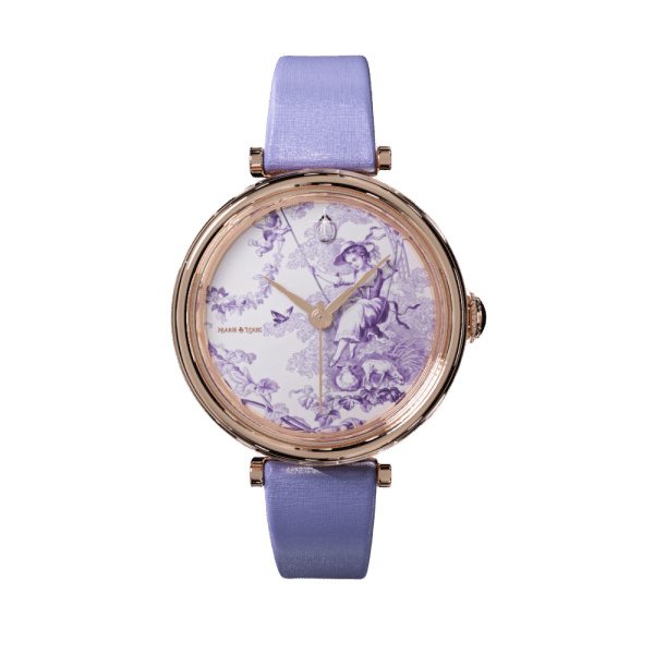 Toile de Jouy Ludivine collaboration Thevenon - lilas