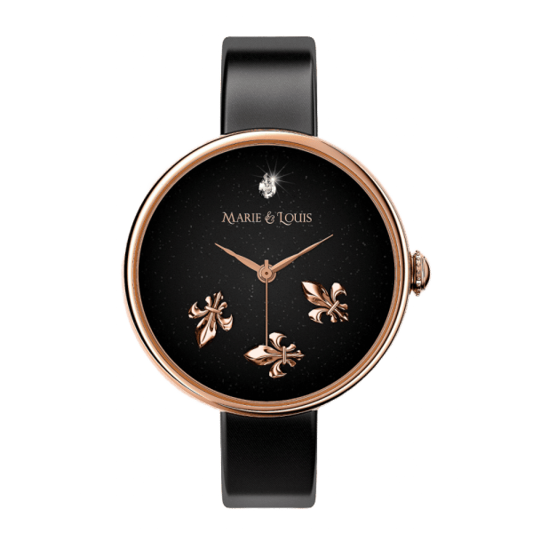 Revérence montre Femme Fleur de Lys Noire