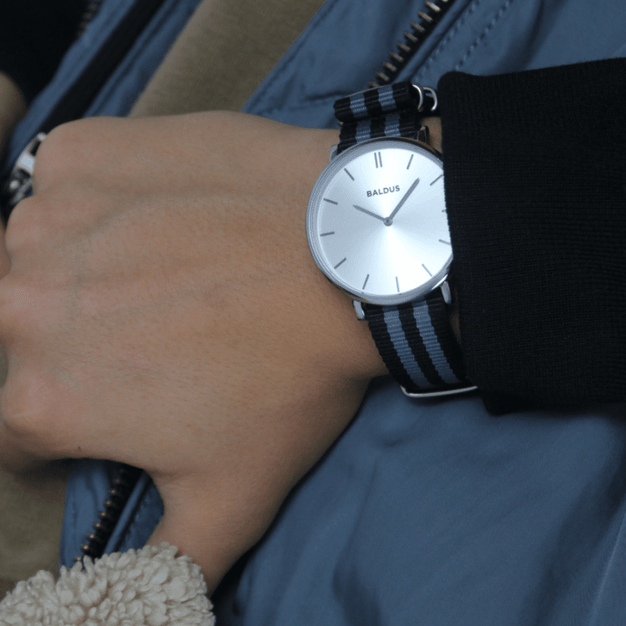 Belleville Argent et Blanc - Bracelet NATO James Bond